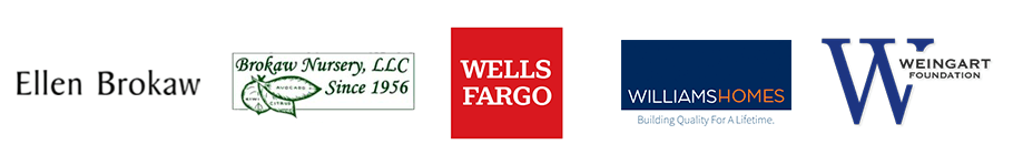 Ellen Brokaw, Brokaw Nursery LLC, Wells Fargo, Williams Homes, Weingart Foundation logos