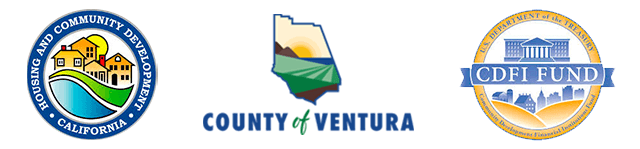 Housing and Community Development California, County of Ventura, CDFI Fund logos